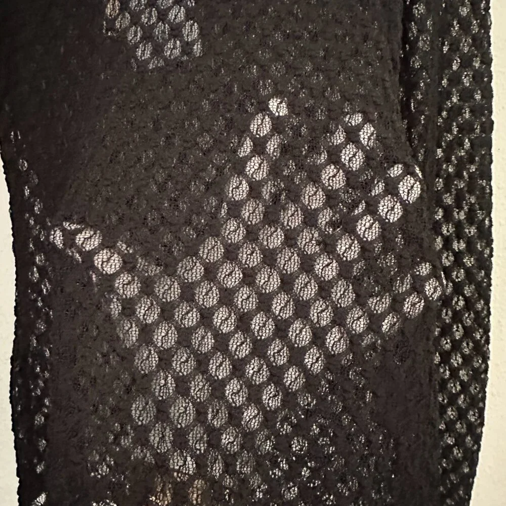 Antonio Melani Sheer Soft Stretch Long-Sleeve Top Size S -Layering Essential - Picture 3 of 10